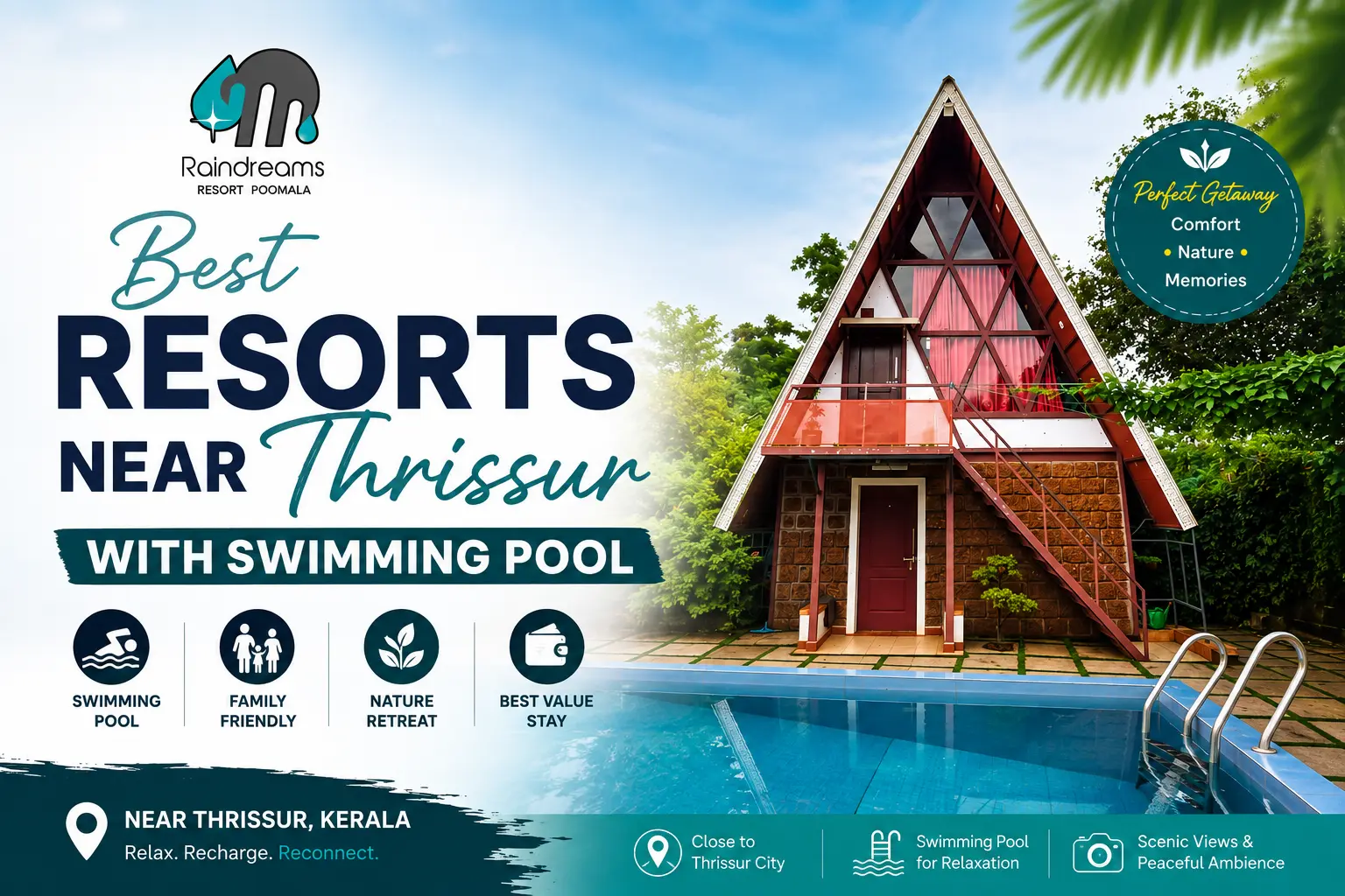 Best Resorts Near Thrissur, Poomala with Swimming Pool
